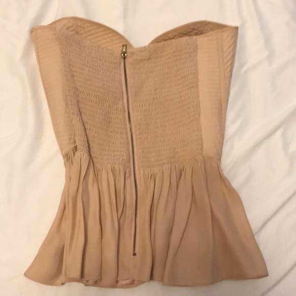 Parker blush strapless bustier top - Picture 2 of 4
